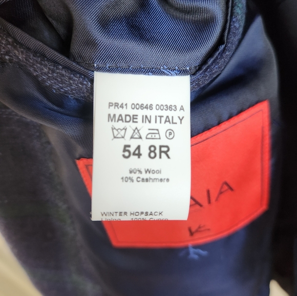 Isaia Sanita Winter Hopsack Men's Sport Coat Size IT 54 8R - Picture 3 of 11